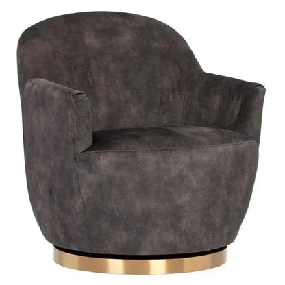 Casey Fabric Swivel Lounge Chair