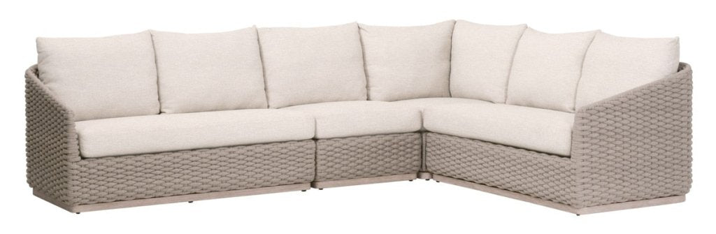 Caspian Olefin Fabric Outdoor Modular Arm Sofa - LOOMLAN - Essentials For Living - Outdoor Sofas & Loveseats