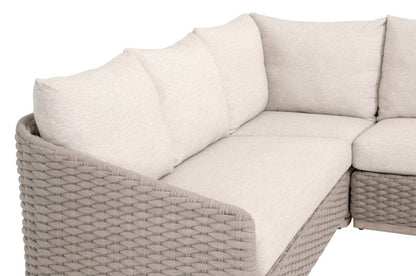 Caspian Olefin Fabric Outdoor Modular Arm Sofa - LOOMLAN - Essentials For Living - Outdoor Sofas & Loveseats