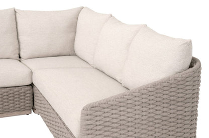 Caspian Olefin Fabric Outdoor Modular Armless Sofa Chair - LOOMLAN - Essentials For Living - Outdoor Sofas & Loveseats