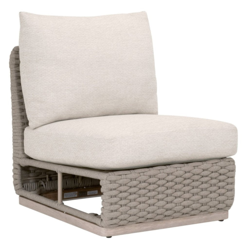 Caspian Olefin Fabric Outdoor Modular Armless Sofa Chair - LOOMLAN - Essentials For Living - Outdoor Sofas & Loveseats