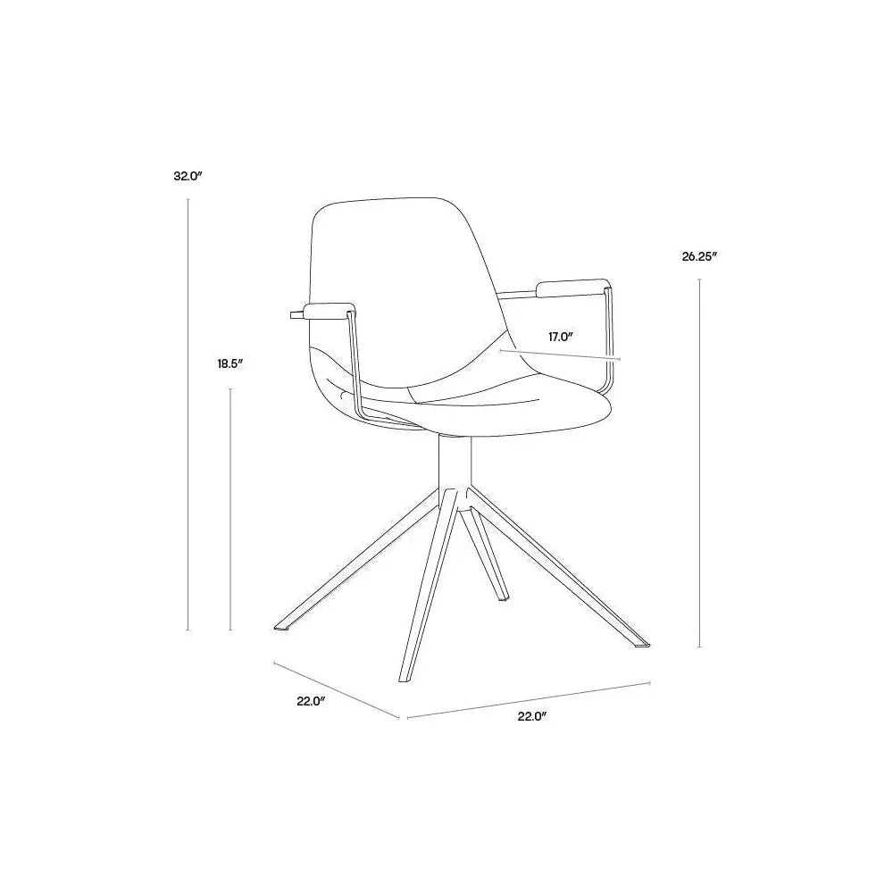 SUNPAN Cassius Swivel Dining Armchair