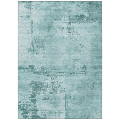 LOOMLAN Rugs Cassiva Blue Washable Indoor-Outdoor Rug