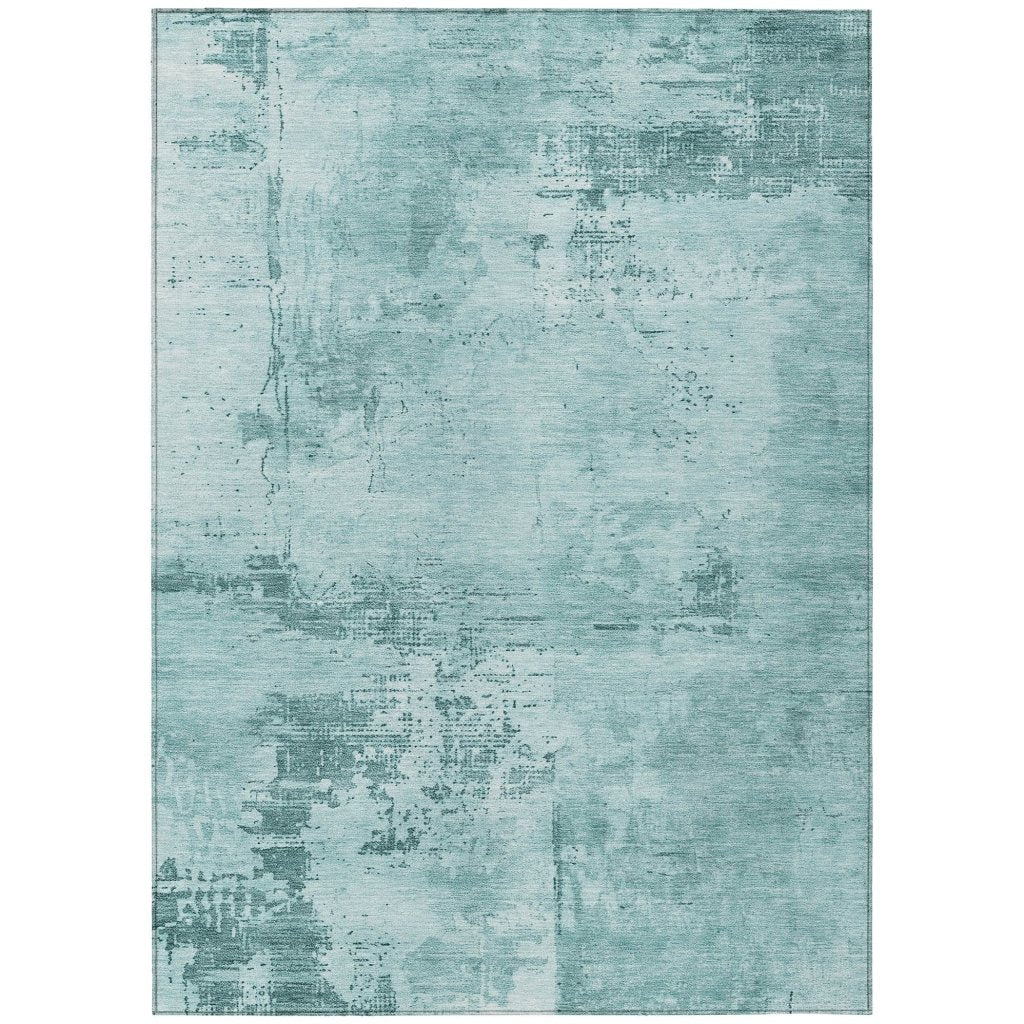 LOOMLAN Rugs Cassiva Blue Washable Indoor-Outdoor Rug