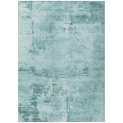 LOOMLAN Rugs Cassiva Blue Washable Indoor-Outdoor Rug