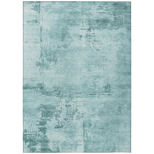LOOMLAN Rugs Cassiva Blue Washable Indoor-Outdoor Rug