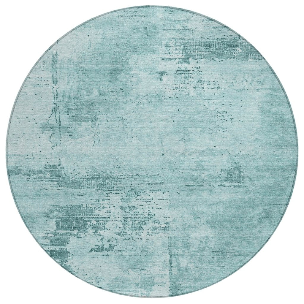 LOOMLAN Rugs Cassiva Blue Washable Indoor-Outdoor Rug