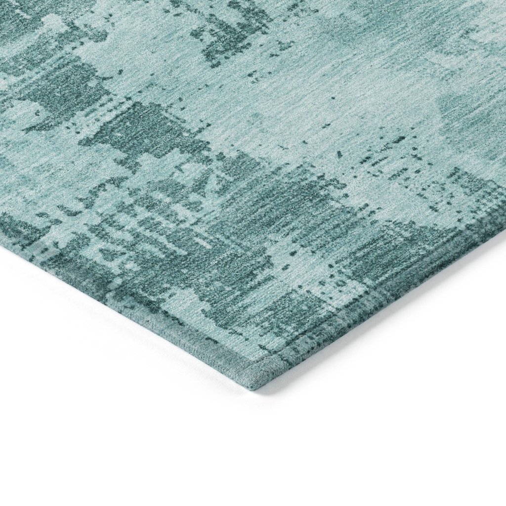 LOOMLAN Rugs Cassiva Blue Washable Indoor-Outdoor Rug