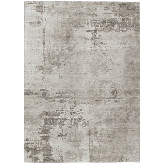 LOOMLAN Rugs Cassiva Brown Washable Indoor-Outdoor Rug