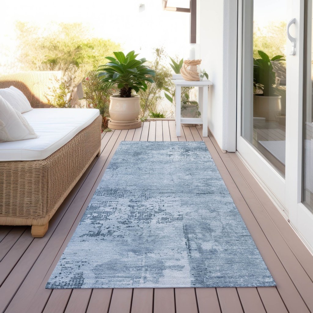 LOOMLAN Rugs Cassiva Denim Washable Indoor-Outdoor Rug