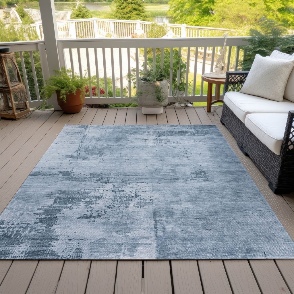 LOOMLAN Rugs Cassiva Denim Washable Indoor-Outdoor Rug