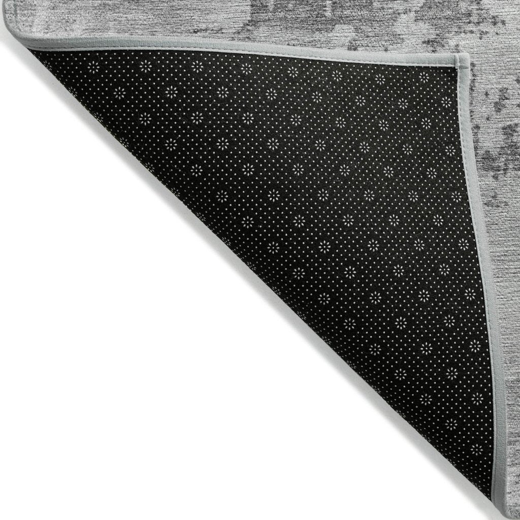 LOOMLAN Rugs Cassiva Gray Washable Indoor-Outdoor Rug