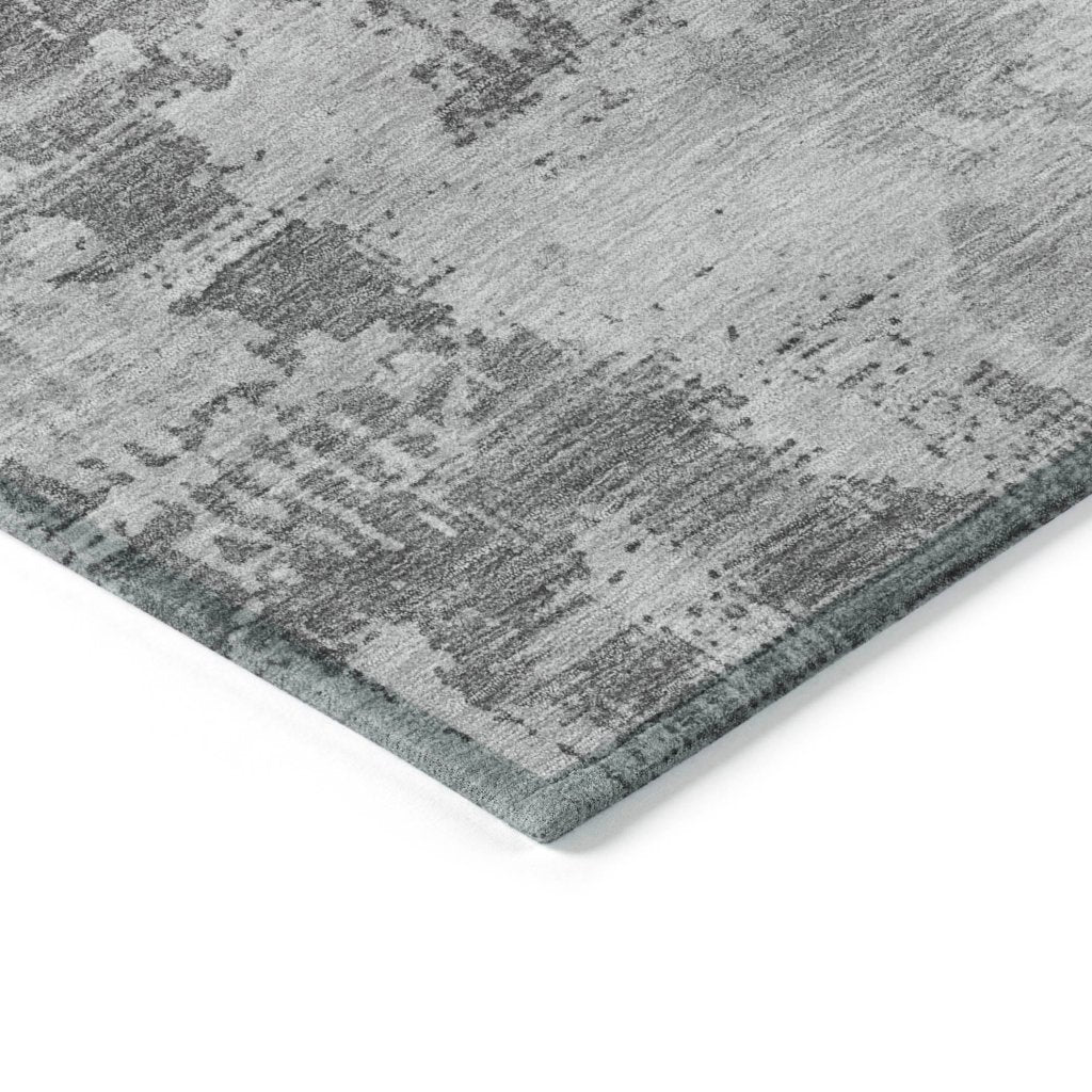 LOOMLAN Rugs Cassiva Gray Washable Indoor-Outdoor Rug