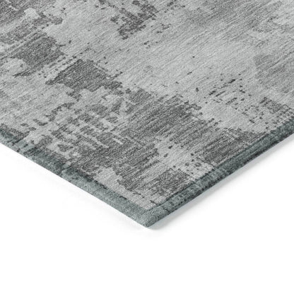 LOOMLAN Rugs Cassiva Gray Washable Indoor-Outdoor Rug
