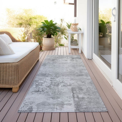LOOMLAN Rugs Cassiva Gray Washable Indoor-Outdoor Rug