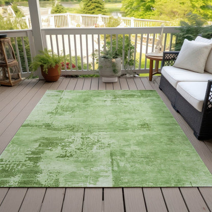 LOOMLAN Rugs Cassiva Green Washable Indoor-Outdoor Rug
