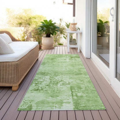 LOOMLAN Rugs Cassiva Green Washable Indoor-Outdoor Rug