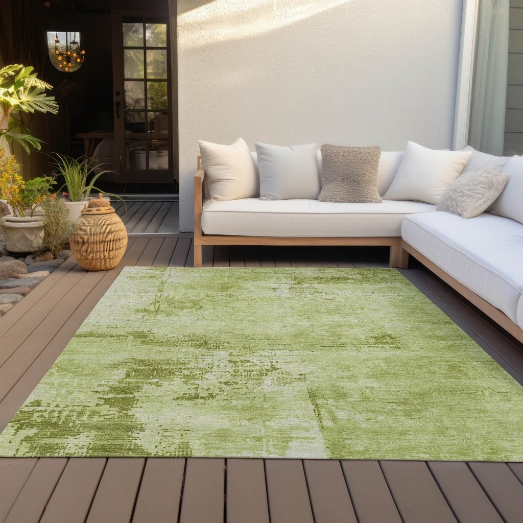 LOOMLAN Rugs Cassiva Lime Washable Indoor-Outdoor Rug