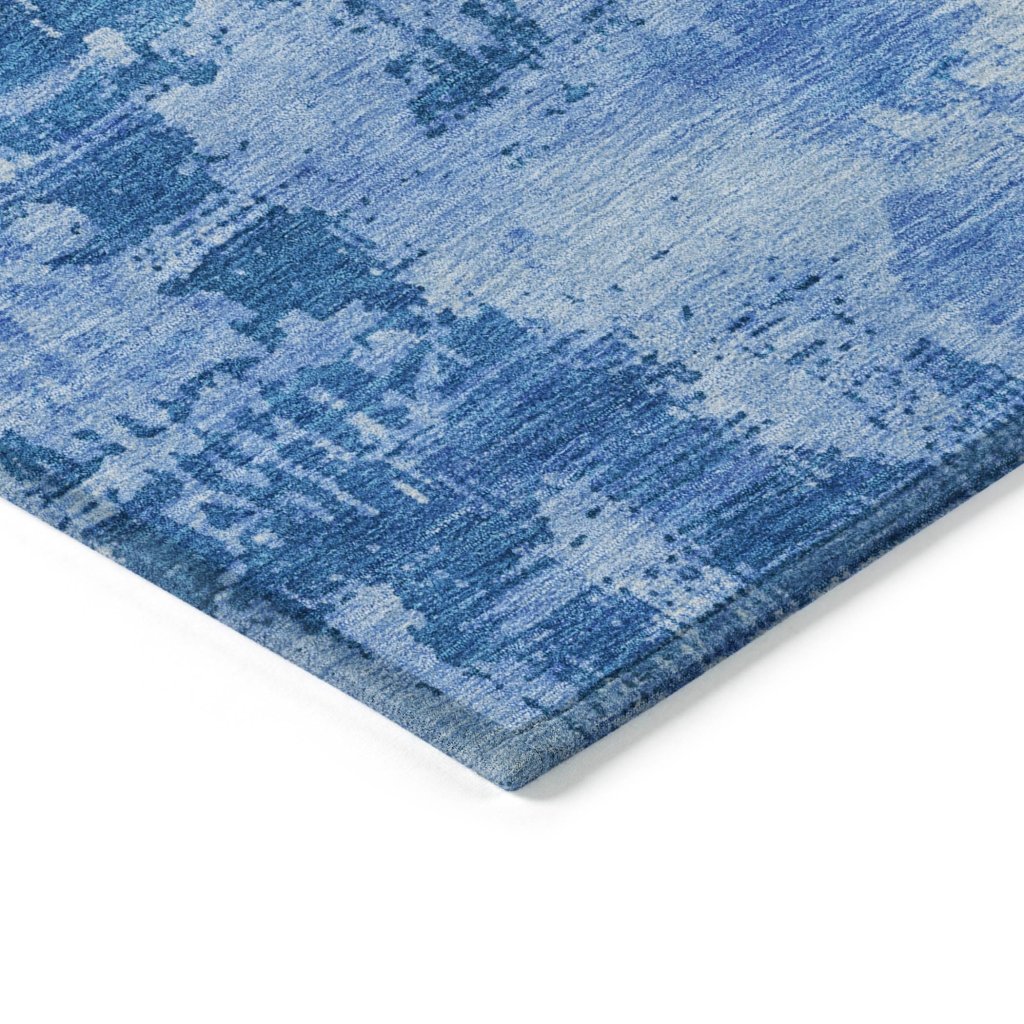 LOOMLAN Rugs Cassiva Navy Washable Indoor-Outdoor Rug