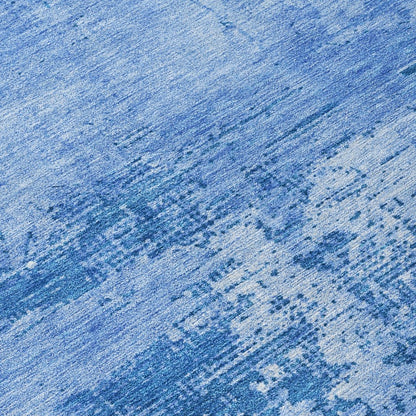 LOOMLAN Rugs Cassiva Navy Washable Indoor-Outdoor Rug