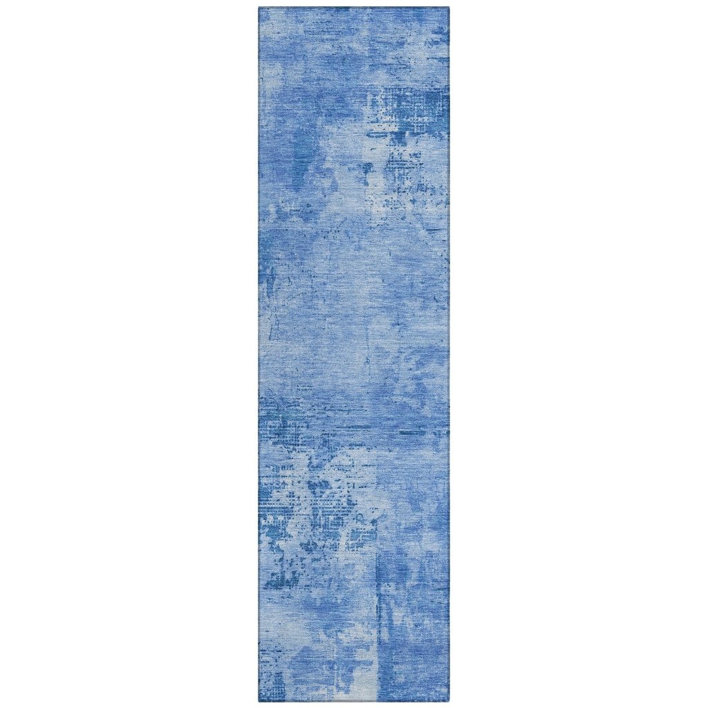 LOOMLAN Rugs Cassiva Navy Washable Indoor-Outdoor Rug