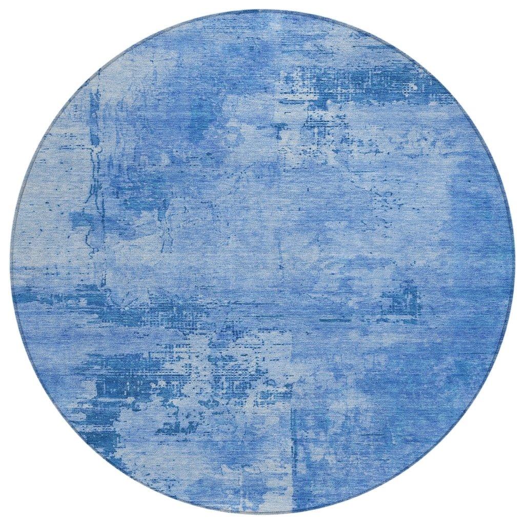 LOOMLAN Rugs Cassiva Navy Washable Indoor-Outdoor Rug