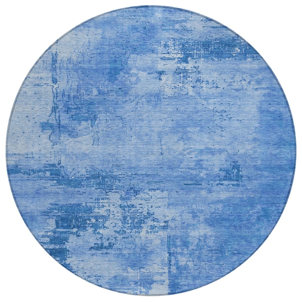 LOOMLAN Rugs Cassiva Navy Washable Indoor-Outdoor Rug