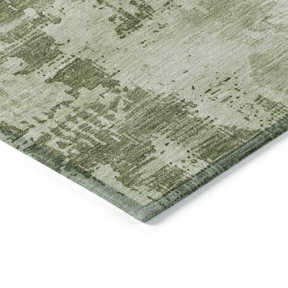 LOOMLAN Rugs Cassiva Olive Washable Indoor-Outdoor Rug