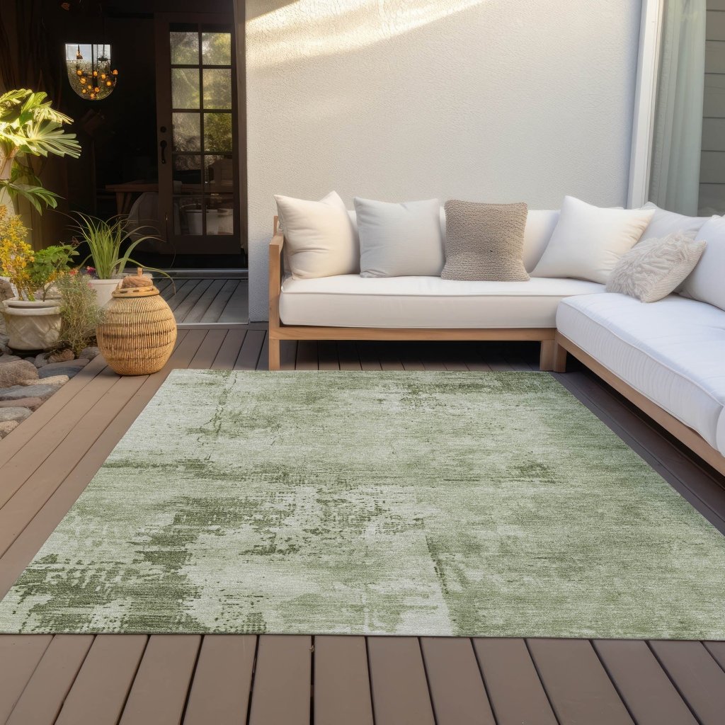 LOOMLAN Rugs Cassiva Olive Washable Indoor-Outdoor Rug