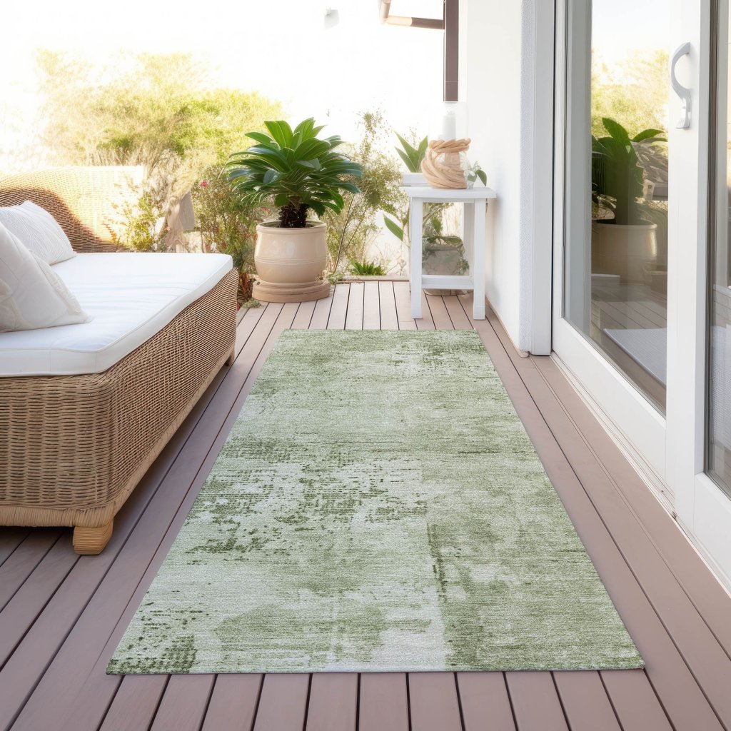 LOOMLAN Rugs Cassiva Olive Washable Indoor-Outdoor Rug