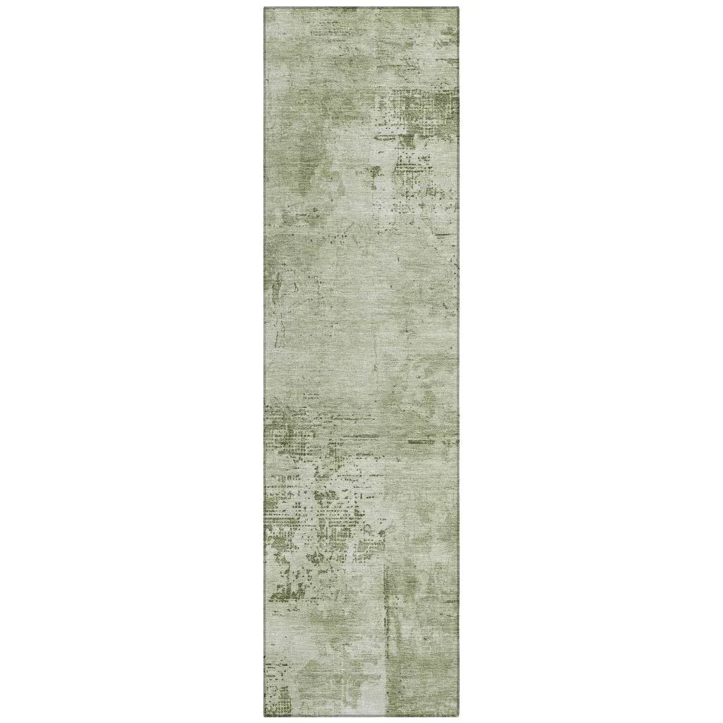 LOOMLAN Rugs Cassiva Olive Washable Indoor-Outdoor Rug
