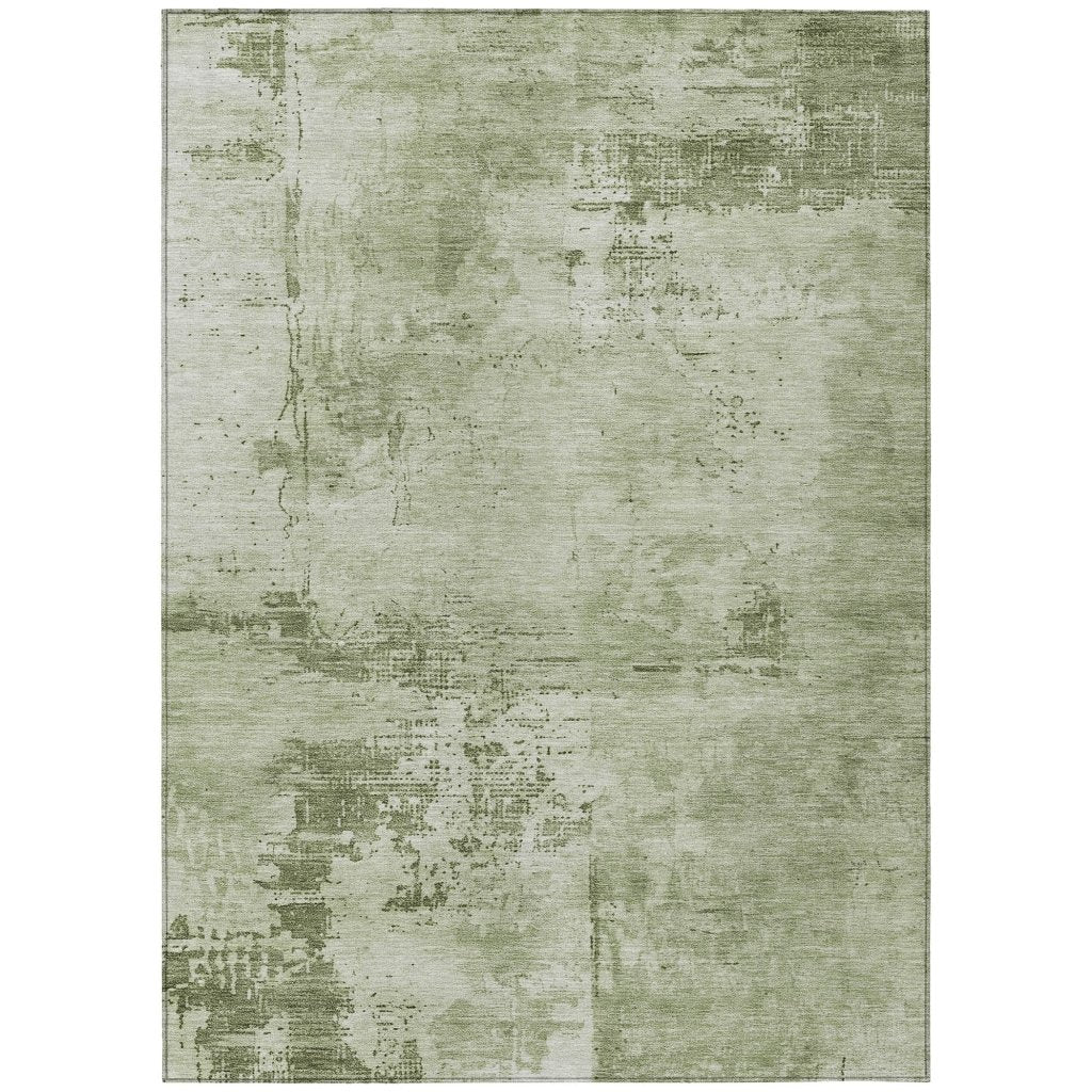LOOMLAN Rugs Cassiva Olive Washable Indoor-Outdoor Rug