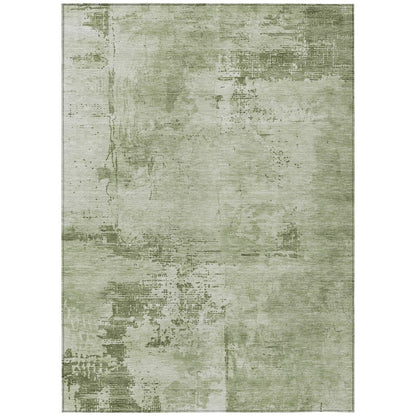LOOMLAN Rugs Cassiva Olive Washable Indoor-Outdoor Rug