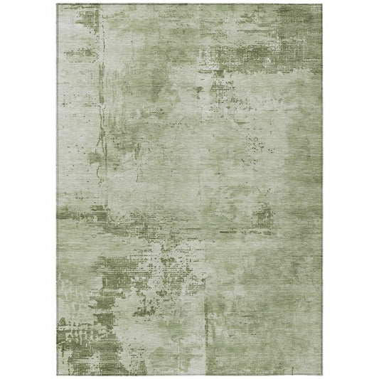 LOOMLAN Rugs Cassiva Olive Washable Indoor-Outdoor Rug