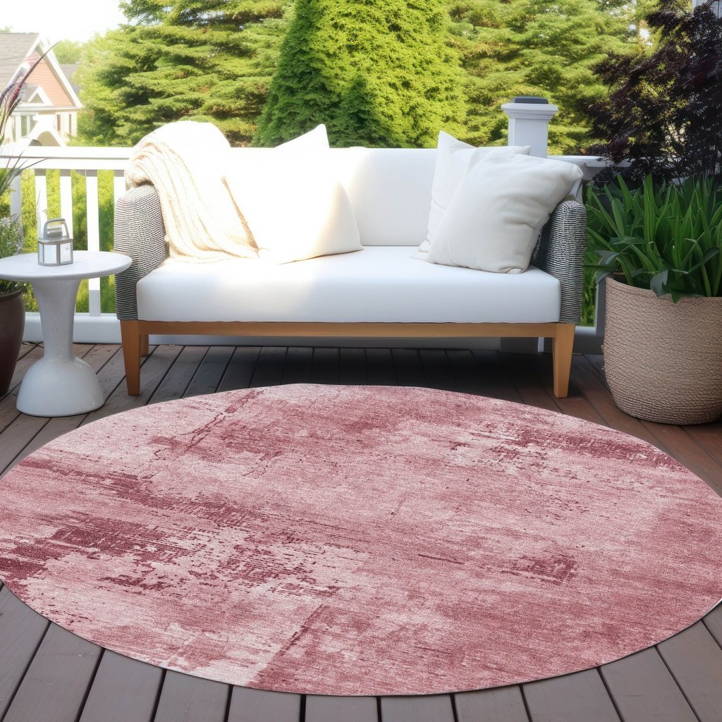 LOOMLAN Rugs Cassiva Pink Washable Indoor-Outdoor Rug