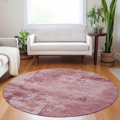 LOOMLAN Rugs Cassiva Pink Washable Indoor-Outdoor Rug