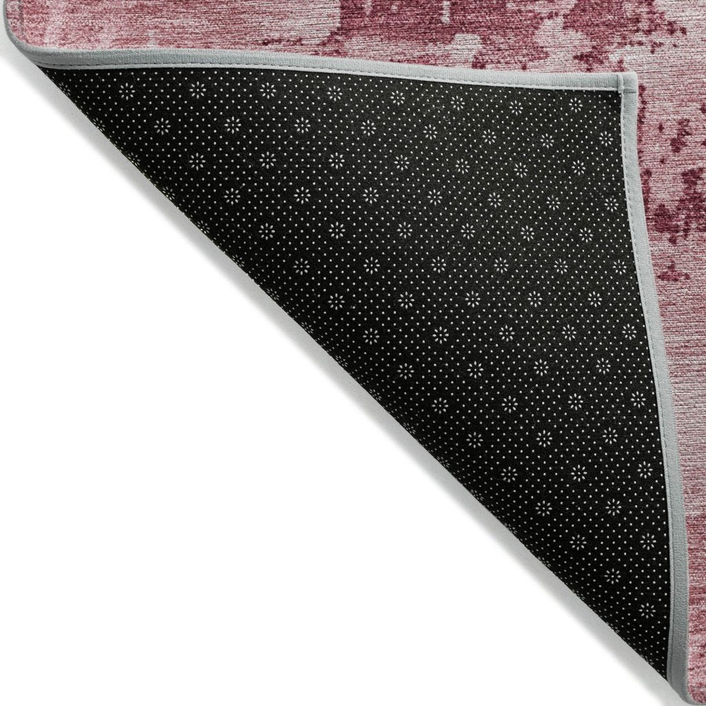 LOOMLAN Rugs Cassiva Pink Washable Indoor-Outdoor Rug