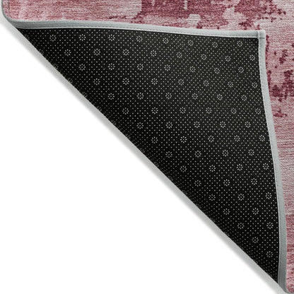 LOOMLAN Rugs Cassiva Pink Washable Indoor-Outdoor Rug