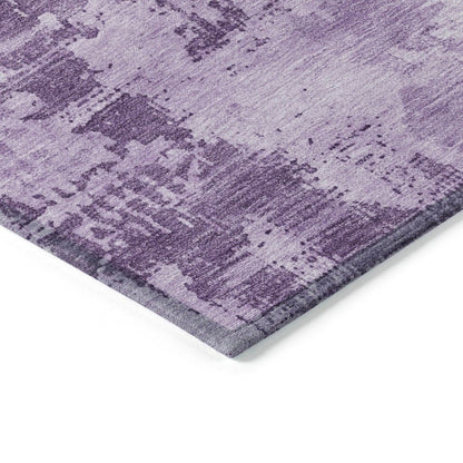 LOOMLAN Rugs Cassiva Purple Washable Indoor-Outdoor Rug