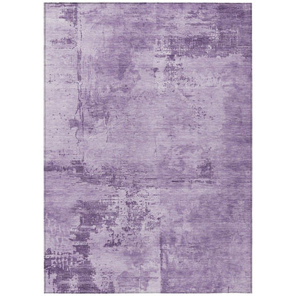 LOOMLAN Rugs Cassiva Purple Washable Indoor-Outdoor Rug