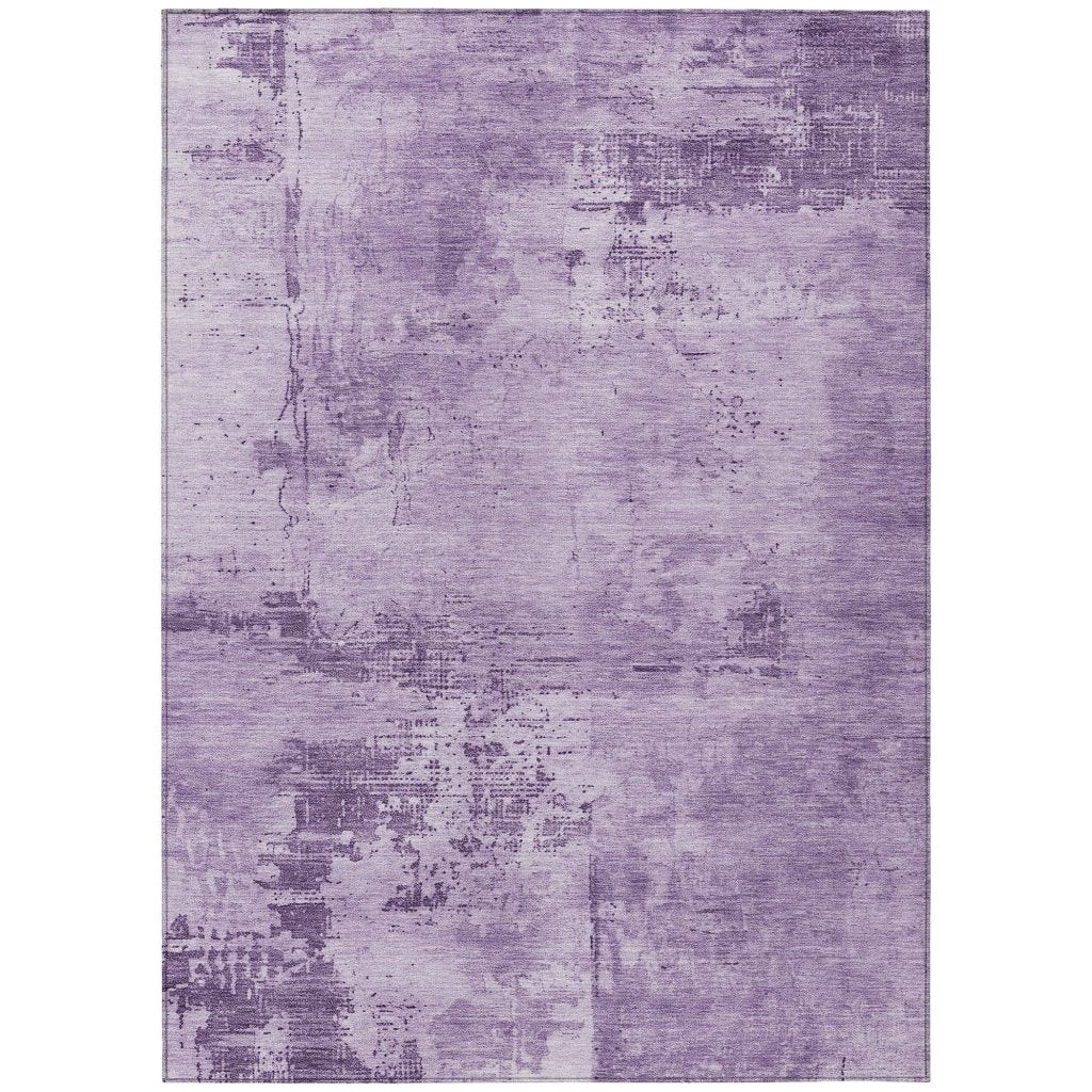 LOOMLAN Rugs Cassiva Purple Washable Indoor-Outdoor Rug