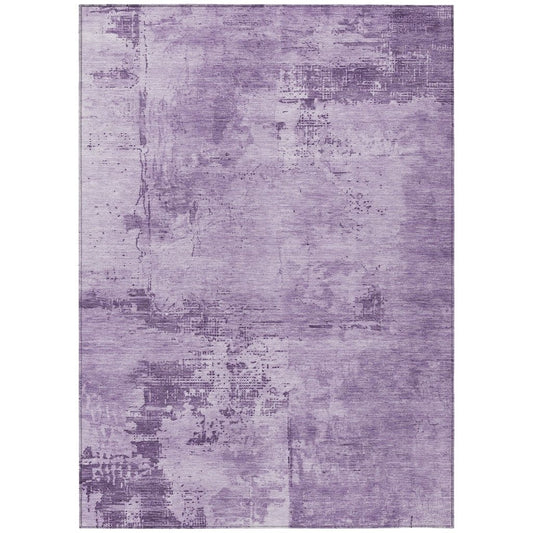 LOOMLAN Rugs Cassiva Purple Washable Indoor-Outdoor Rug