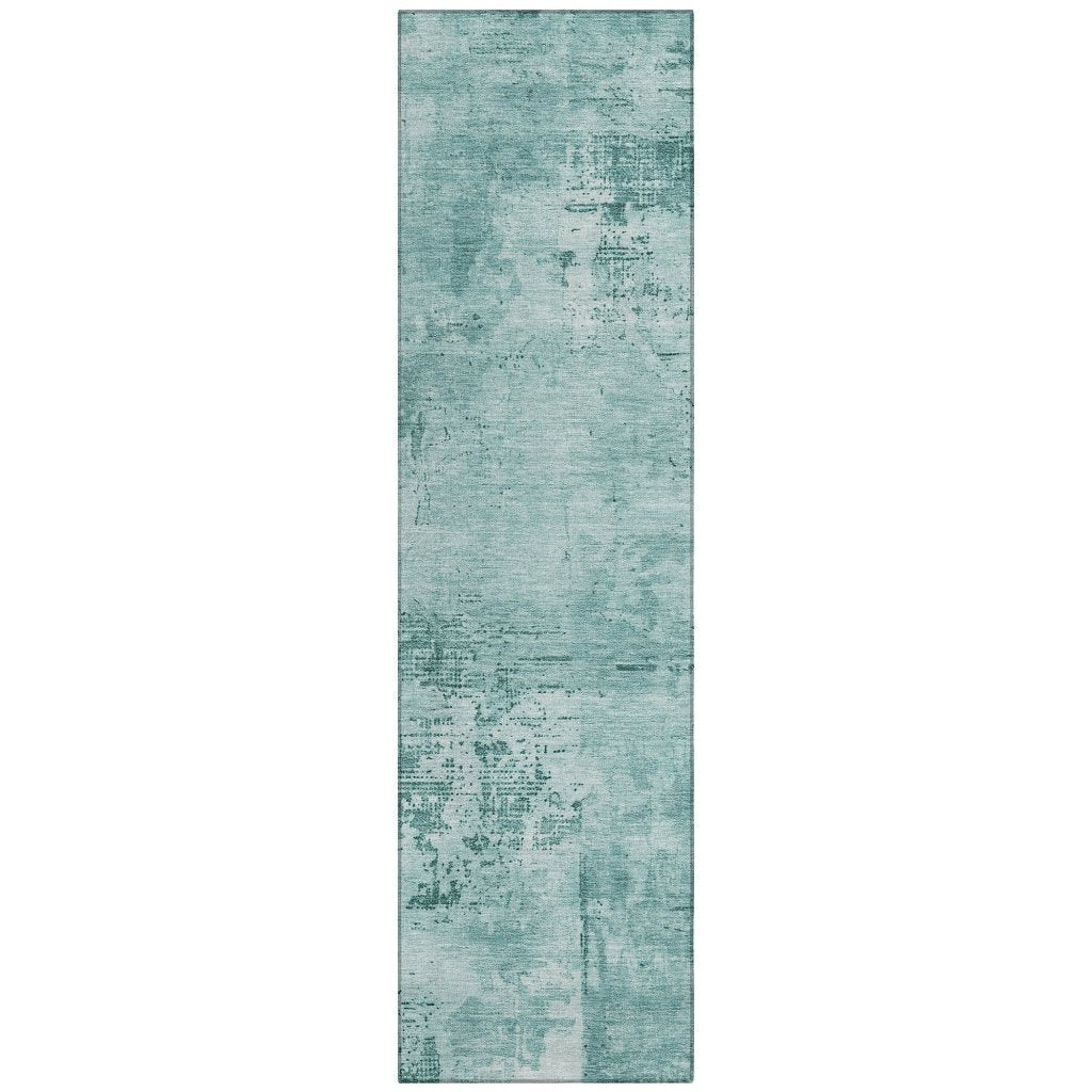 LOOMLAN Rugs Cassiva Teal Washable Indoor-Outdoor Rug