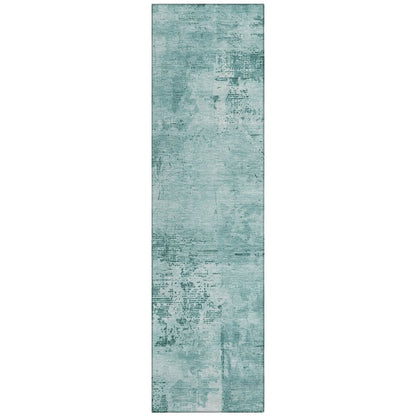 LOOMLAN Rugs Cassiva Teal Washable Indoor-Outdoor Rug