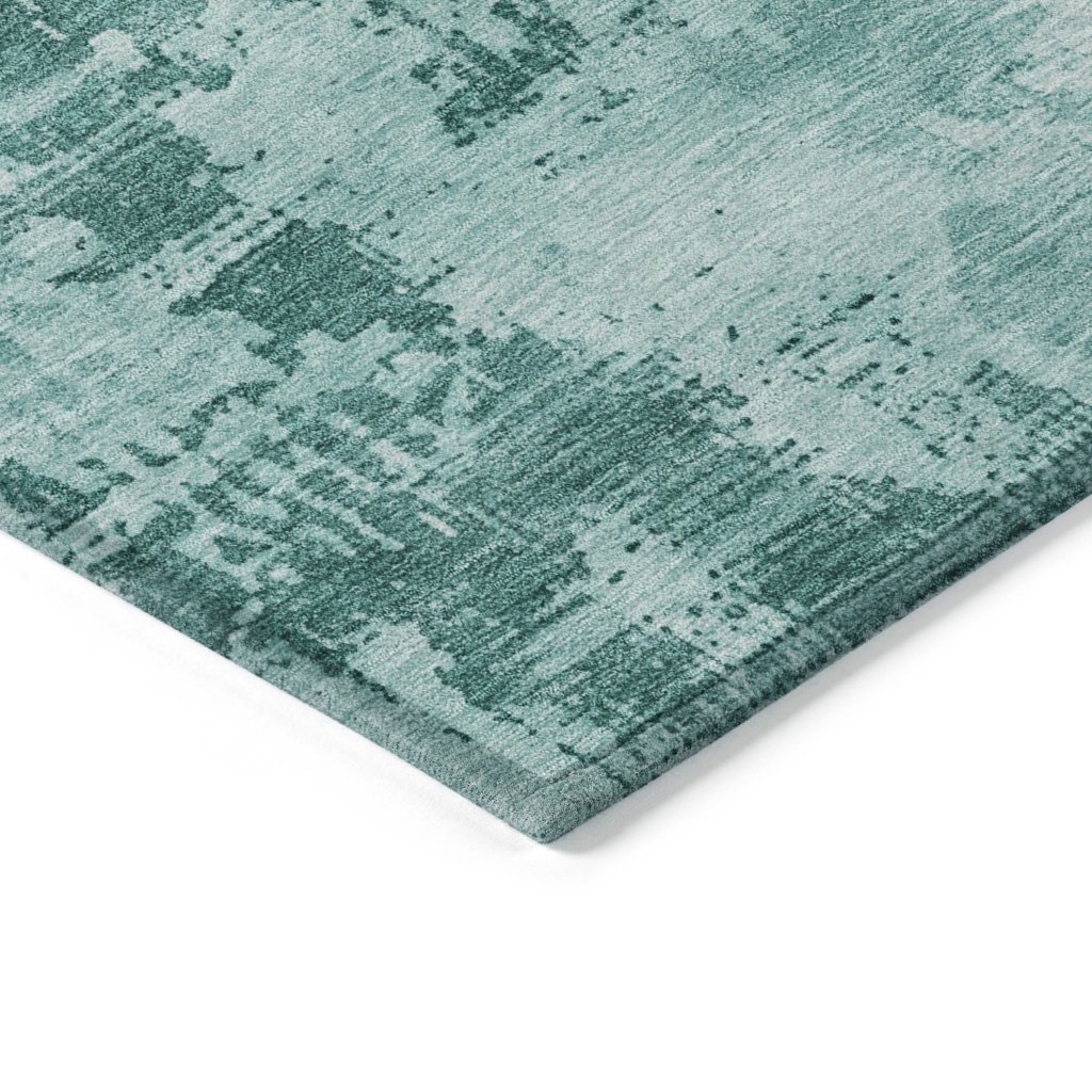 LOOMLAN Rugs Cassiva Teal Washable Indoor-Outdoor Rug