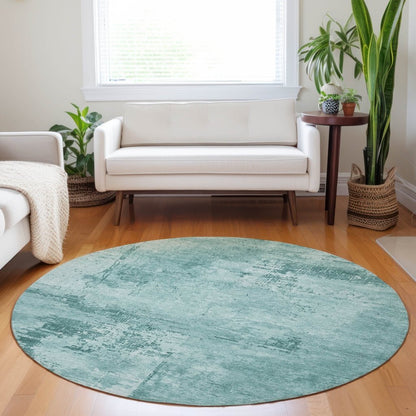 LOOMLAN Rugs Cassiva Teal Washable Indoor-Outdoor Rug
