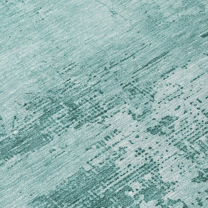 LOOMLAN Rugs Cassiva Teal Washable Indoor-Outdoor Rug