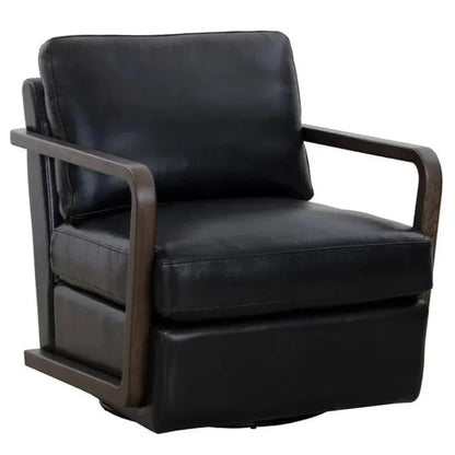 SUNPAN Castell Leather Swivel Lounge Chair