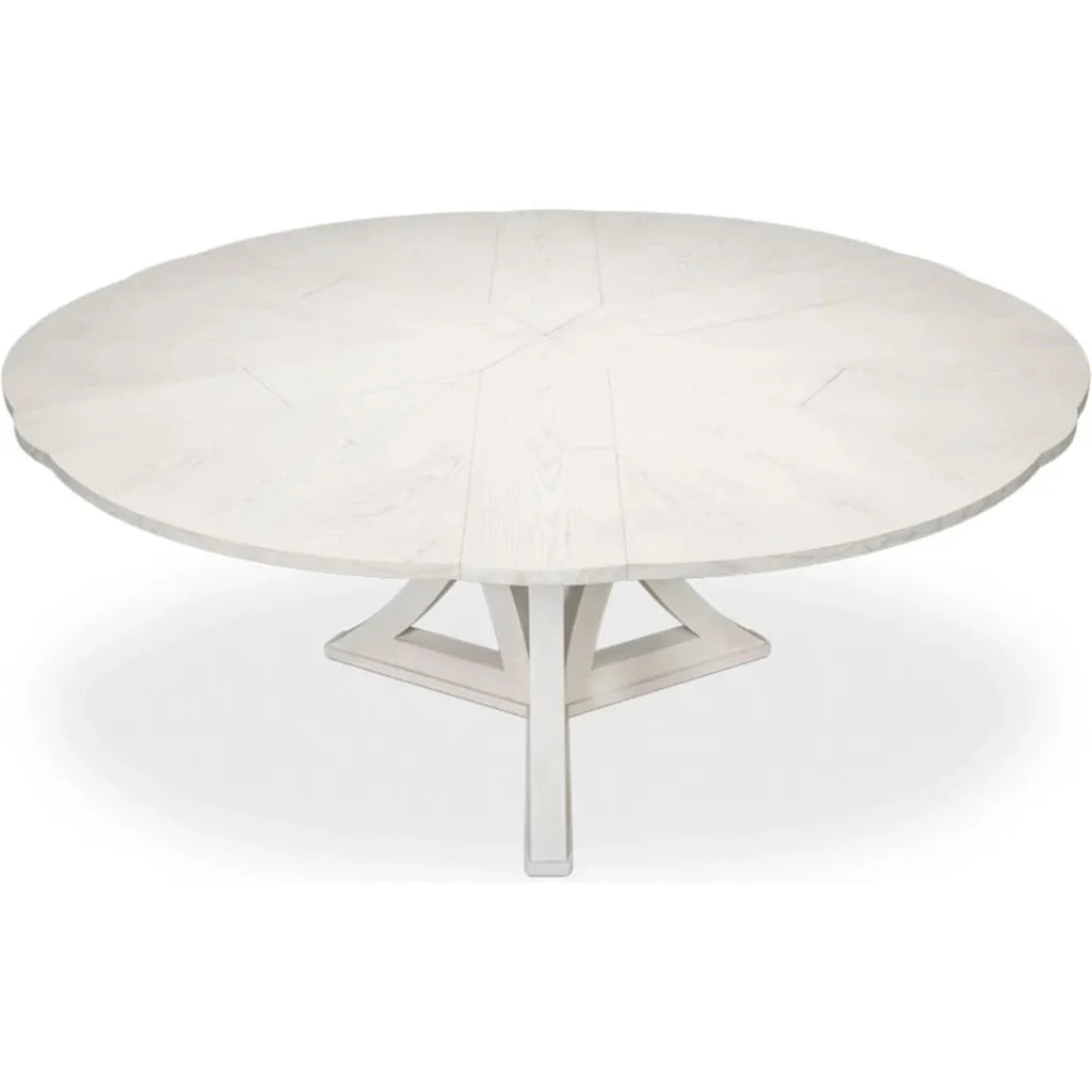 Casual Jupe Extendable Round Dining Table - LOOMLAN - Sarreid - Dining Tables