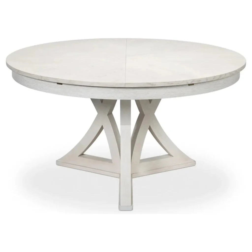 Casual Jupe Extendable Round Dining Table - LOOMLAN - Sarreid - Dining Tables